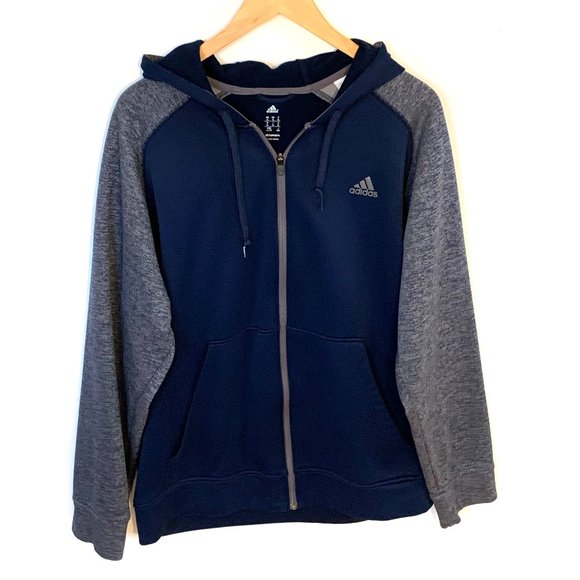 Adidas Other - Adidas Climawarm Hoodie Zip Jacket Blue Mens Sz XL